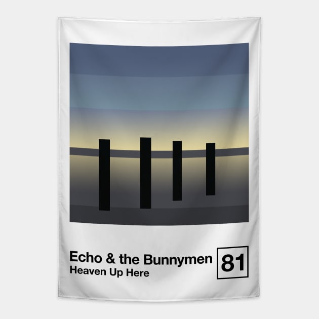 Echo & The Bunnymen / Minimalist Style Graphic Artwork Poster Design Tapestry by saudade