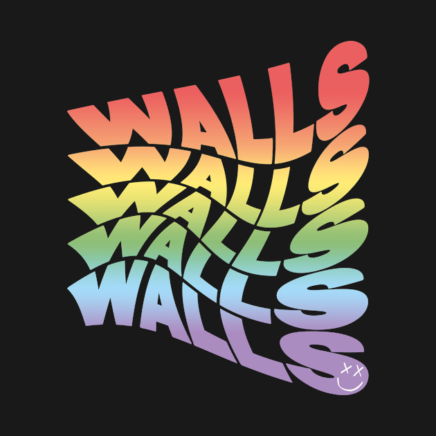 Rainbow Walls Louis Tomlinson white background by lashton9173