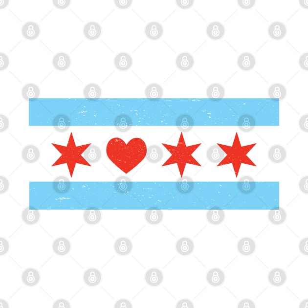 Chicago Love Flag by buffalodrygoods