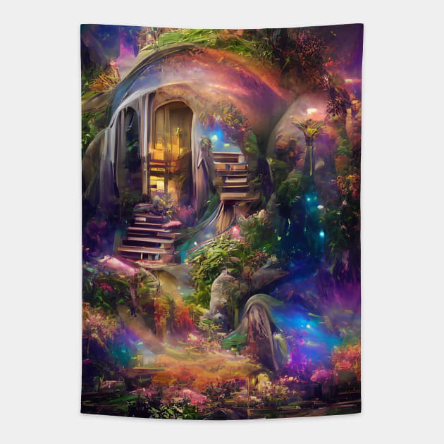 Beautiful tiny House in the Galaxy Tapestry by ArtStudioMoesker