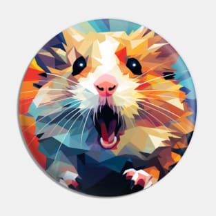 Scared Hamster Meme, wpap, funny tshirt Pin