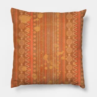Colorful Mosaic Aztec Pattern Indian Mexican Ethnic Oriental Rug Pillow
