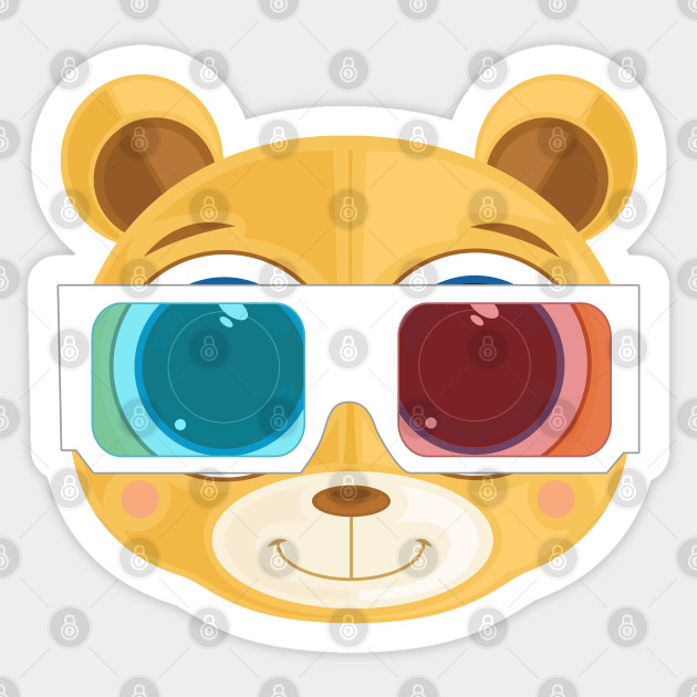 3d teddy bear stickers
