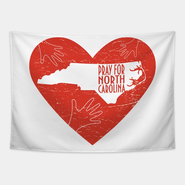 Pray For North Carolina Tapestry by tatadonets