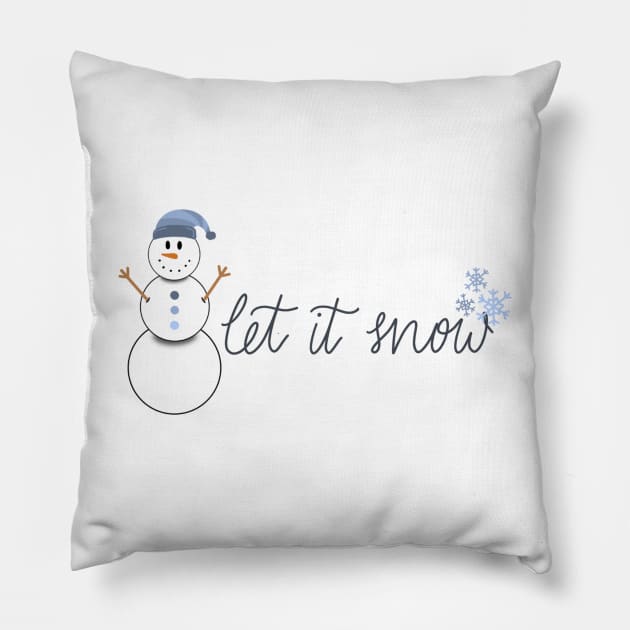 let it snow Pillow by nicolecella98