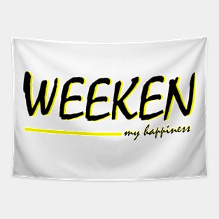 design art quote "weeken" Tapestry