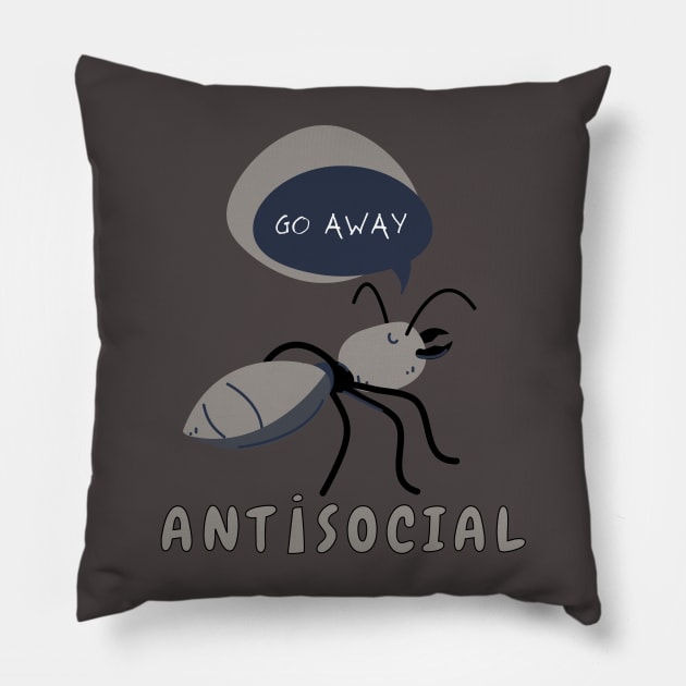 ANT i SOCIAL Pillow by Magitasy