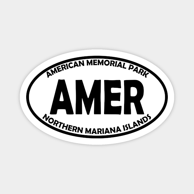 American Memorial Park oval Magnet by nylebuss