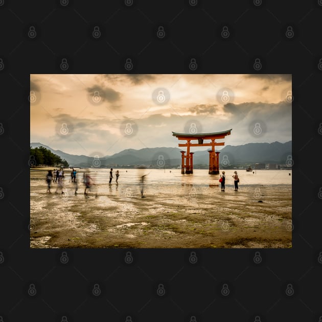 Unique street photography of Itsukushima Torii gate by AvonPerception