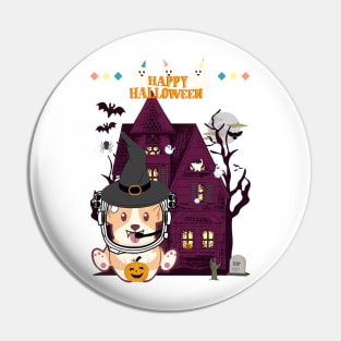 Space Corgi celebrates Halloween - The Cool Astronaut Puppy! Pin