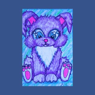 Fuzzy Cute Purple Bunny T-Shirt