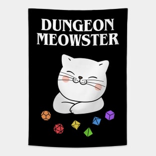 Rainbow Dungeon Meowster Funny Cat Tabletop RPG Tapestry