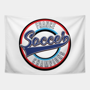 France Soccer Champions logo Tapestry