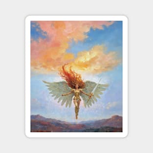 Golden Angel Of Fire And Justice Magnet