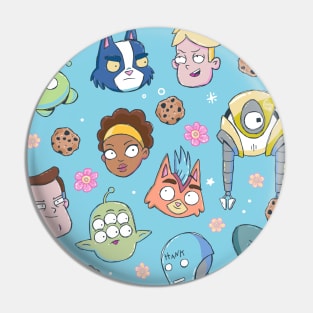 Final Space Friends and Enemies Pattern 1 Pin