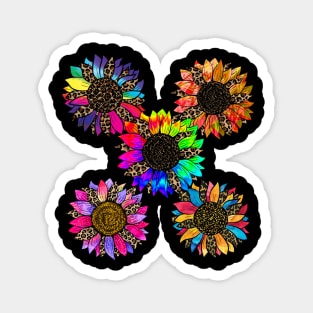 Blooming Sunflower Bouquet Tee Magnet