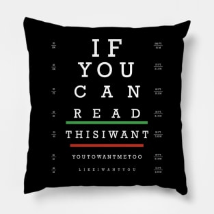 Snellen Chart Pop Song Pillow