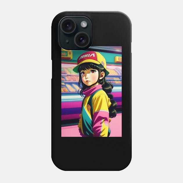 Cute Japanese girl anime,Vintage 90's anime style Phone Case by Nasromaystro