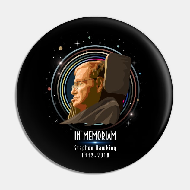 Im memoriam Stephen Hawking Pin by atizadorgris