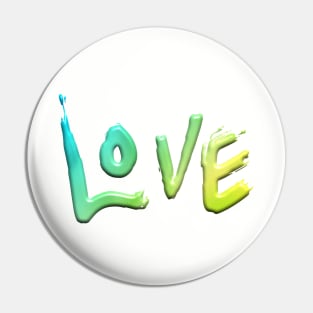 Green Love 3D Pin