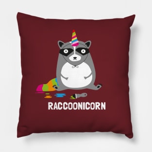 Raccoonicorn - Unicorn Costume Raccoon Pillow