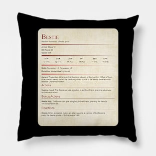 D&D Bestie Statblock Pillow