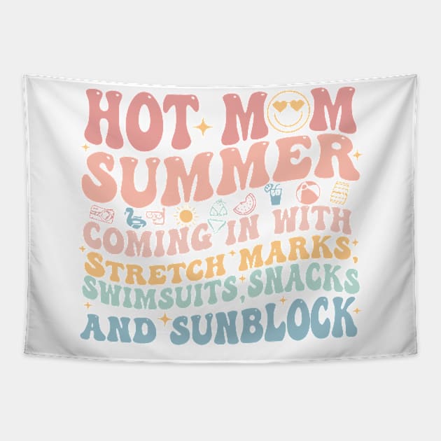 Hot Mom Summer With Stretch Marks Swimsuits, Snacks Tapestry by justintaylor26