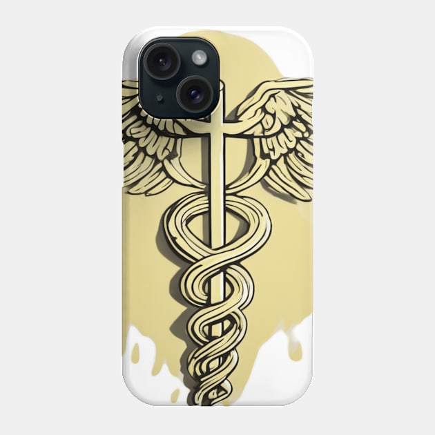 Caduceus Pastel Yellow Shadow Silhouette Anime Style Collection No. 206 Phone Case by cornelliusy