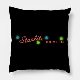 Retro Starlite Drive-In Movie Theater Vintage Durham, NC Pillow