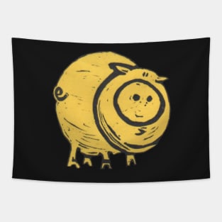 Pig, A Big, Fat, Yellow Pig, what's not to love about piggies?! Tapestry