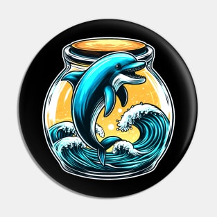 Dolphin In a Jar Pin