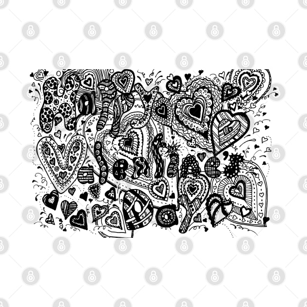 Happy Valentine's Day  Aussie Tangle - Choose Your Background Colour - See Description by Heatherian