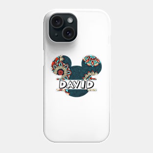 David Name With Seamless Pattern Phone Case