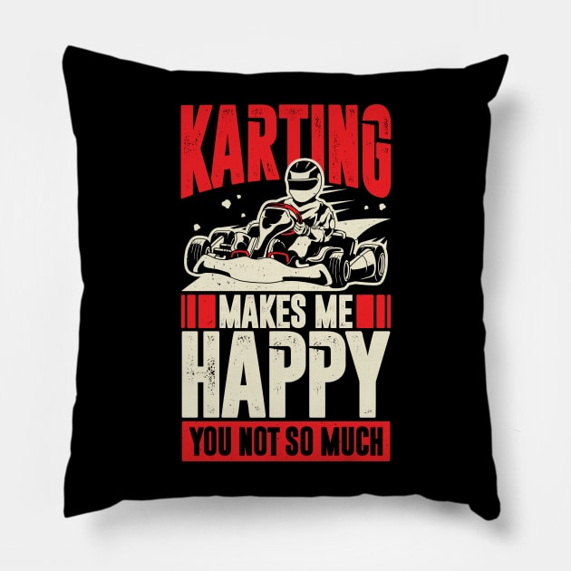 Funny Go Kart Driver Gift Pillow by Dolde08