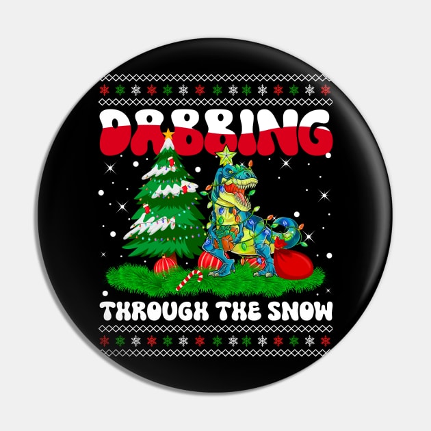 Dabbing Through The Snow T-Rex Dinosaur Christmas Lights Dabbing Dinosaur Pin by wonderws