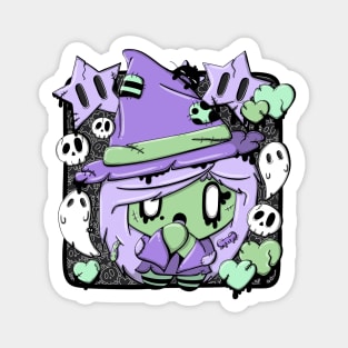 Willow the witchy witch zombie in kawaii style Magnet