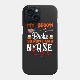 Funny Halloween Witch Riding Brooms On A Dark Desert Highway Cool Wind In My Hair Phone Case