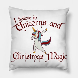 Dabbing Christmas Unicorns Magic Pillow