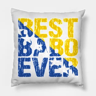 Best Babo Ever Bosnian Dad Father Bosnia Flag Distressed Pillow