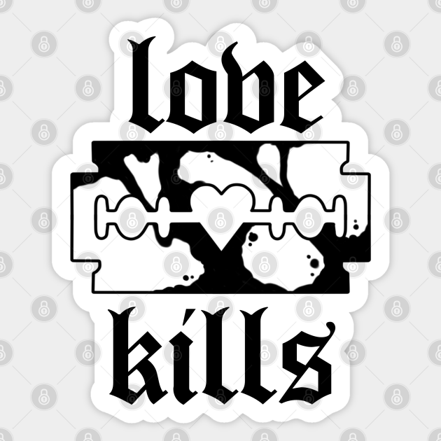 Love Kills  Traditional Tattoo Art  Sticker  TeePublic