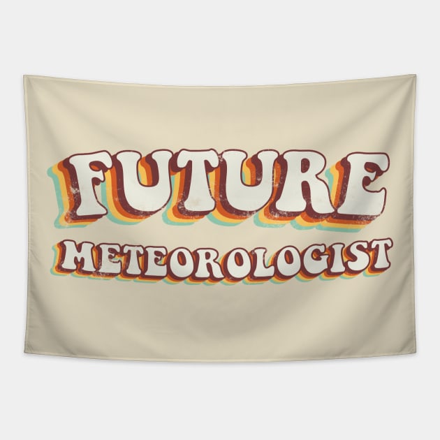 Future Meteorologist - Groovy Retro 70s Style Tapestry by LuneFolk