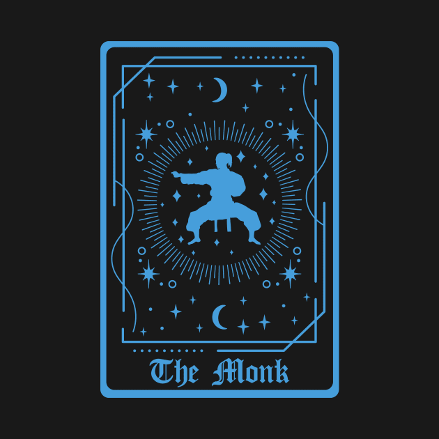 D&D Monk Class Tarot Card by Sunburst