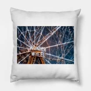 Coney Island Wonder Wheel Infrared Color Pillow