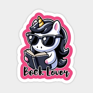 Cute Unicorn Book Lover Magnet