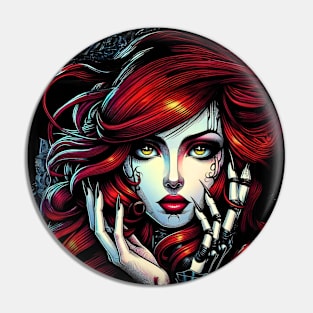 Crimson Zombie Doll Pin