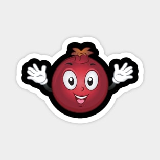 Cute juicy Pomegranate Smiling and Waving Magnet