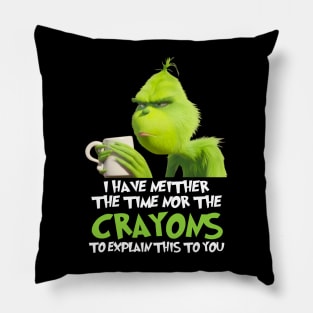 Funny Grinch Christmas Grinch Funny Gift Grinchmas Grinch Lovers Pillow