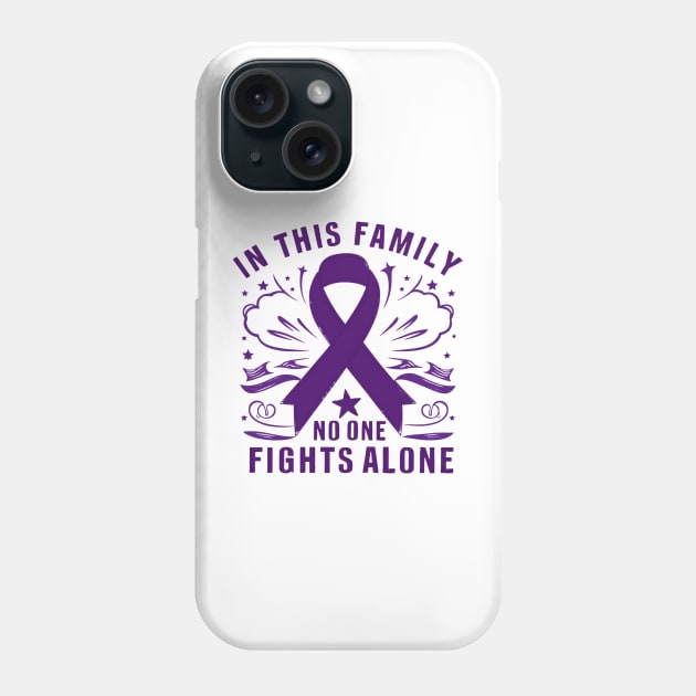 in this family no one fights alone Phone Case by mdr design