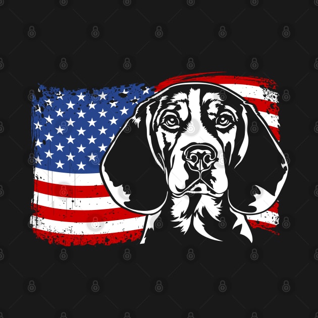 Beagle Mom Dad American Flag patriotic dog by wilsigns