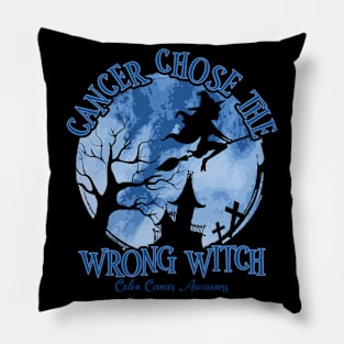 Cancer Witch Dark Blue Colon Cancer Pillow